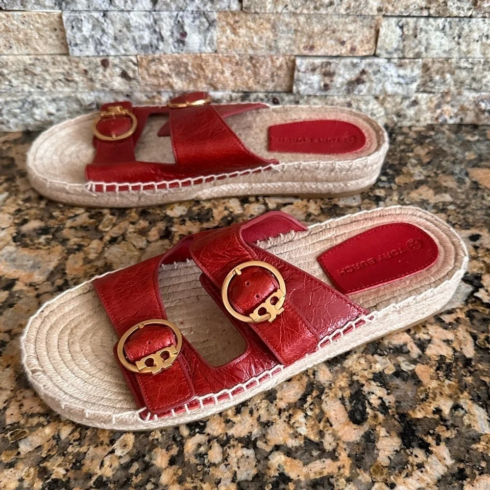 Tory Burch- Selby two Band Espadrille Slides